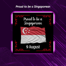 stolt över att vara en singaporiansk nationaldagsk knapp