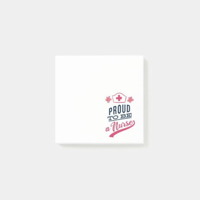 Stolt över att vara en sjuksköterska post-it block (Framsida)