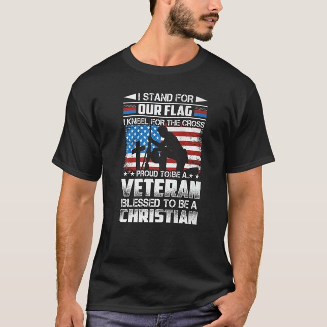stolt över att vara en veteran välsignad till kris t shirt (Framsida)