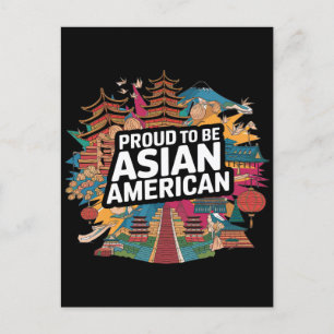 stolt över att vara ett asiatiskt Amerika Vykort