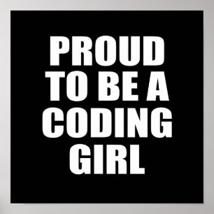 stolt över att vara ett KODING GIRL Poster