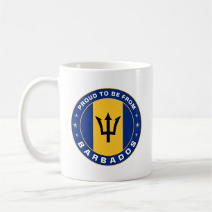 stolt över att vara från Barbados Kaffemugg