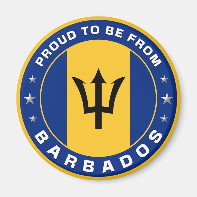 stolt över att vara från Barbados Magnet (Framsidan)