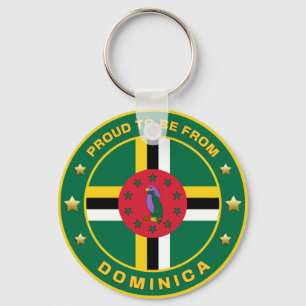 stolt över att vara från Dominica Nyckelring