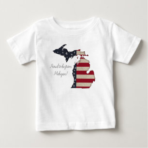 stolt över att vara från Michigan Patriotic T Shirt