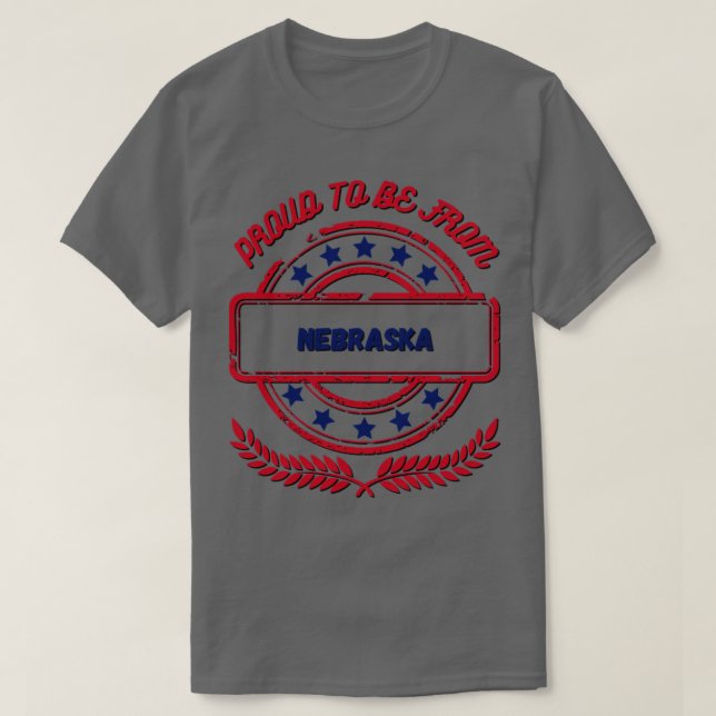 stolt över att vara från Nebraska T Shirt (Design framsida)