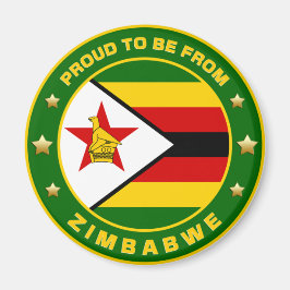 stolt över att vara från Zimbabwe Magnet