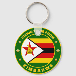 stolt över att vara från Zimbabwe Nyckelring