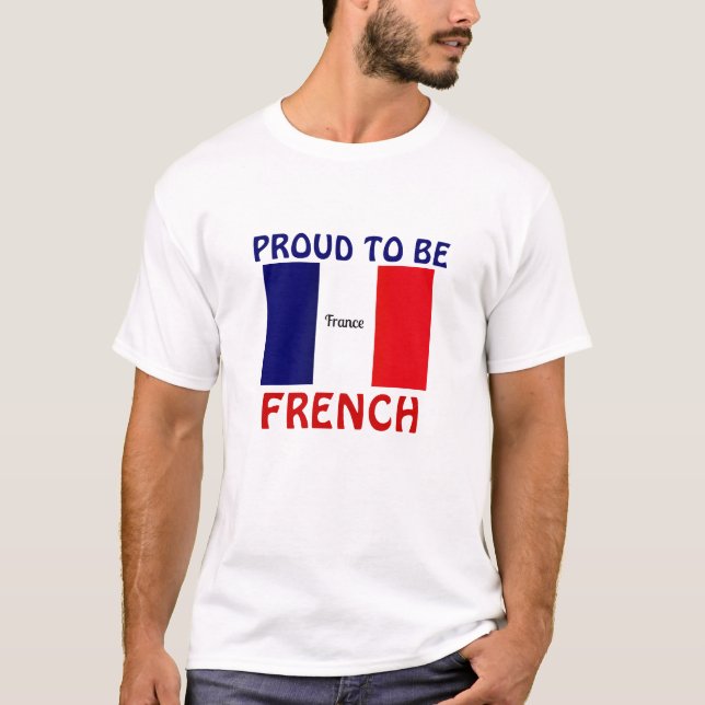 stolt över att vara Fransk T-shirt (Framsida)