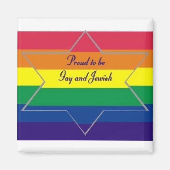 stolt över att vara Gay & Jewish Magnet (Framsidan)