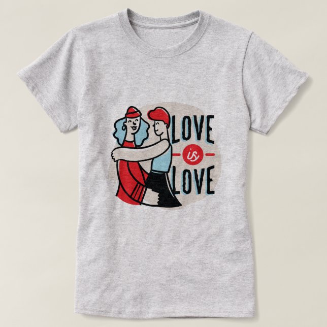 stolt över att vara Gay Lesbisk Kärlek är Kärlek T Shirt (Design framsida)