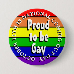 stolt över att vara Gay, nationaldag Knapp