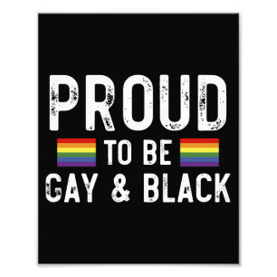 Stolt över att vara gay och svart fototryck