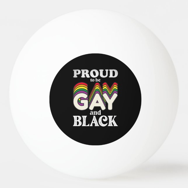 Stolt över att vara gay och svart HBT-stolt Pingisboll (Framsidan)