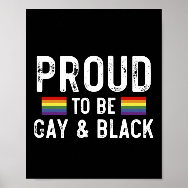 Stolt över att vara gay och svart poster (Framsidan)
