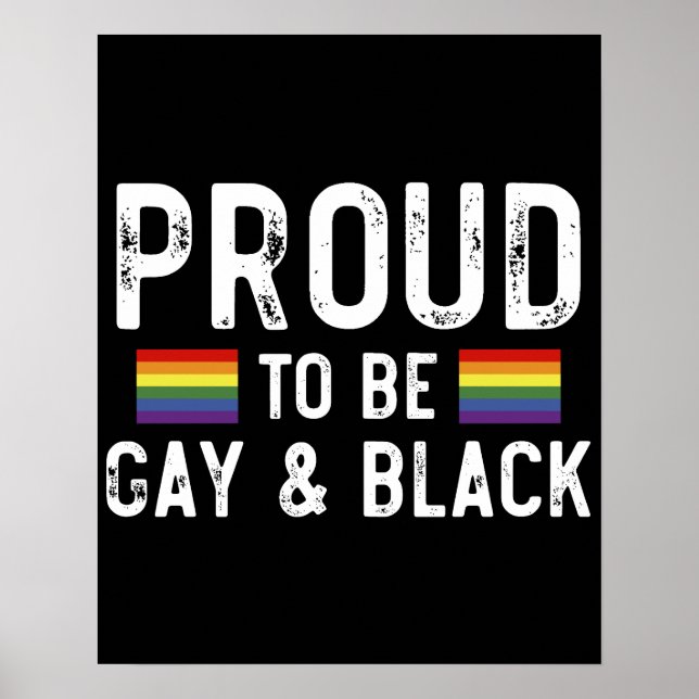 Stolt över att vara gay och svart poster (Framsidan)