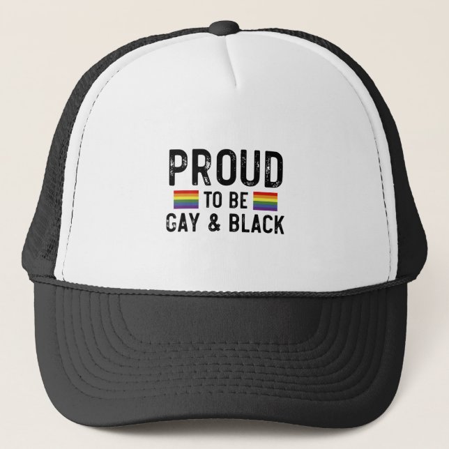Stolt över att vara gay och svart Pride Month 2025 Keps (Framsida)