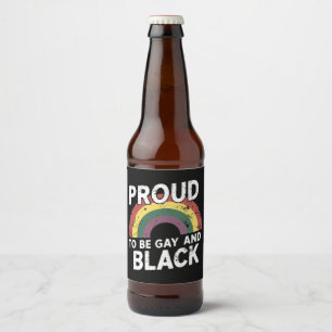 Stolt över att vara gay och svart Pride Month 2025 Ölflaska Etikett
