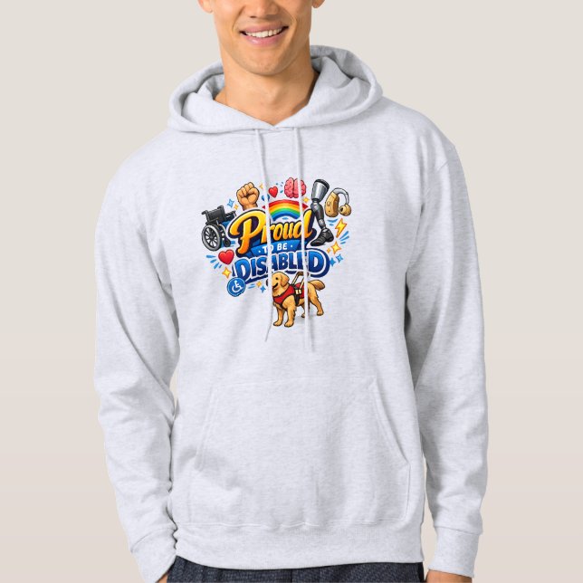 Stolt över att vara handikappad – Empowering grafi Hoodie (Framsida)