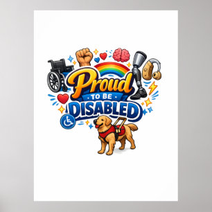 Stolt över att vara handikappad – Empowering grafi Poster