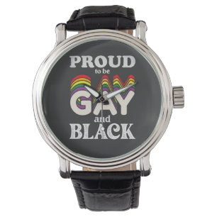 Stolt över att vara homosexuell och svart HBT-stol Armbandsur
