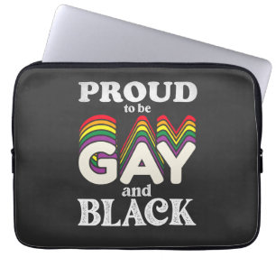 Stolt över att vara homosexuell och svart HBTQ-sto Laptop Fodral