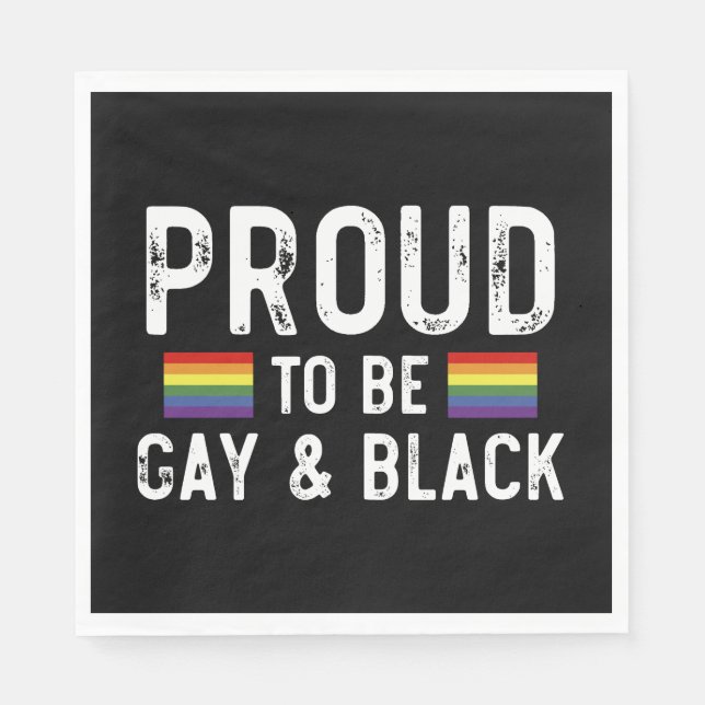 Stolt över att vara homosexuell och svart Pride Mo Pappersservett (Framsidan)