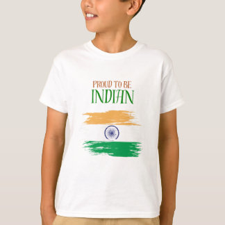 Stolt över att vara indisk trefärgad barnt-shirt | t shirt