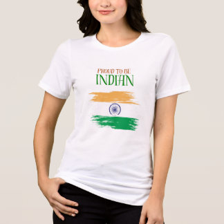 Stolt över att vara indisk trefärgad damt-shirt t shirt