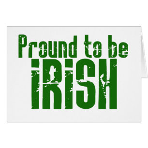 stolt över att vara irländare hälsningskort