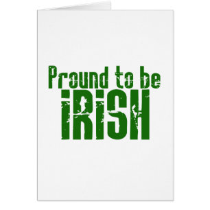 stolt över att vara irländare hälsningskort