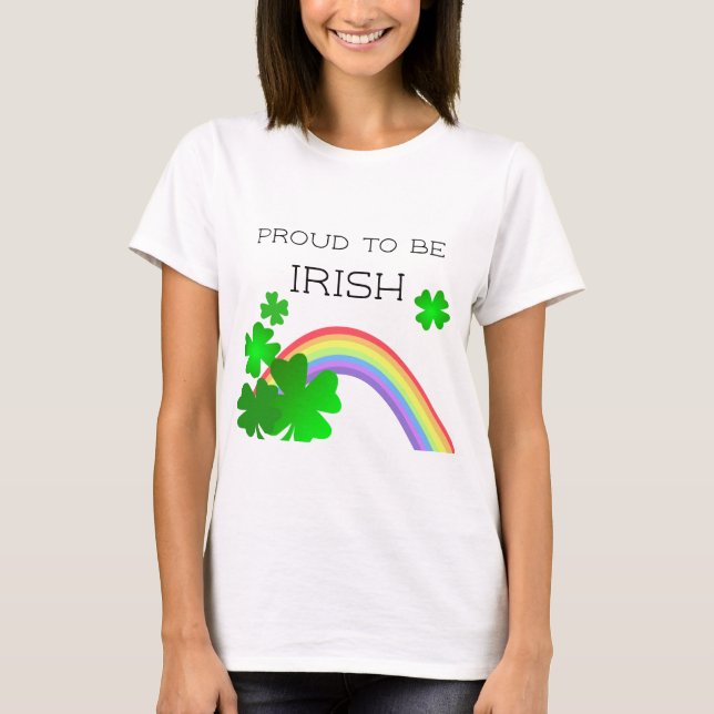 stolt över att vara irländare, St patrick's day me T Shirt (Framsida)