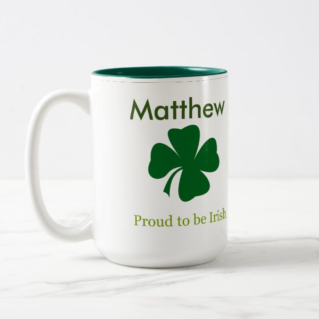 Stolt över att vara irländsk personlig kaffemugg p (Vänster)