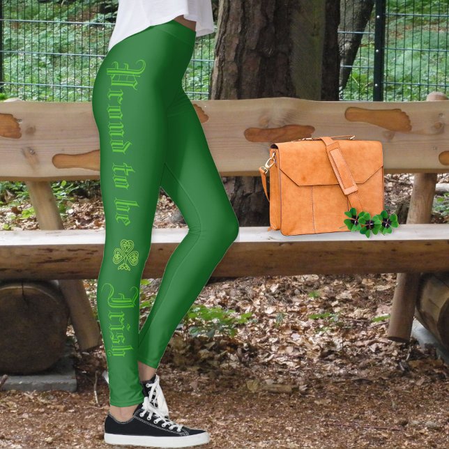 Stolt över att vara irländsk St Patricks dag Grön  Leggings (Skapare uppladdad)