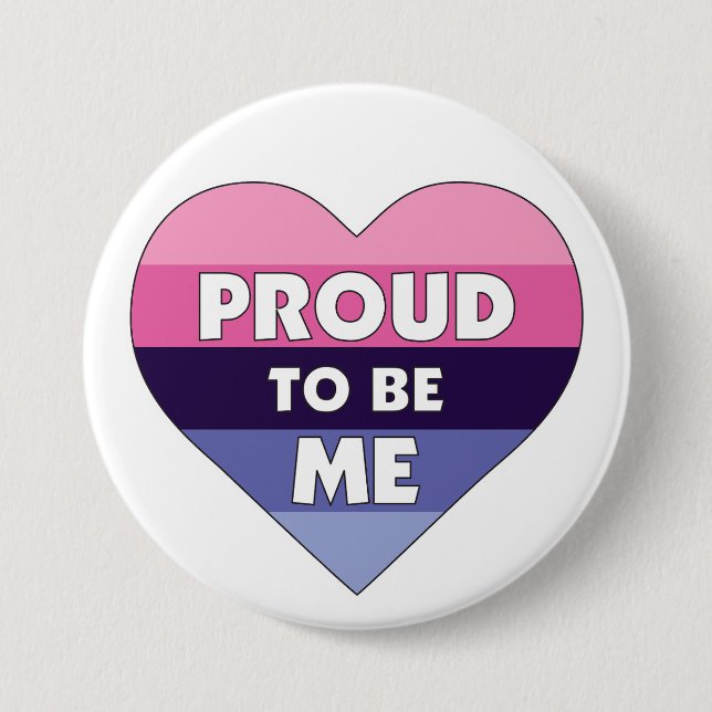 stolt över att vara jag HBT + Omisexual Pride Flag Knapp (Framsida)