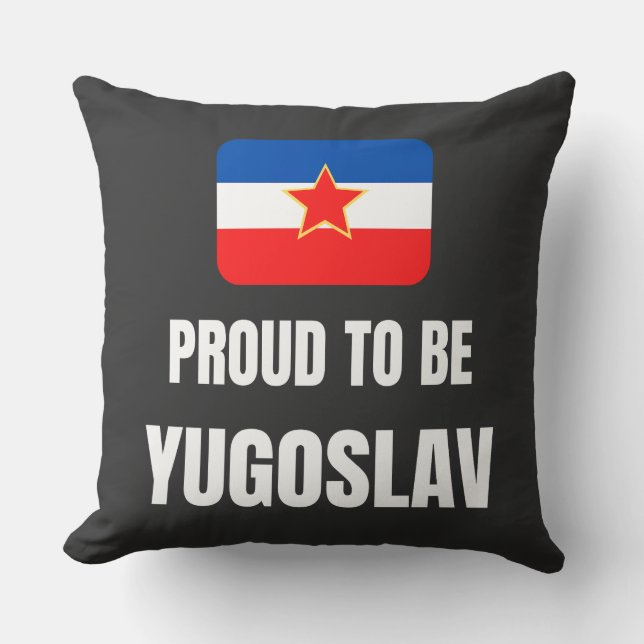 stolt över att vara jugoslaviska kudde (Framsida)