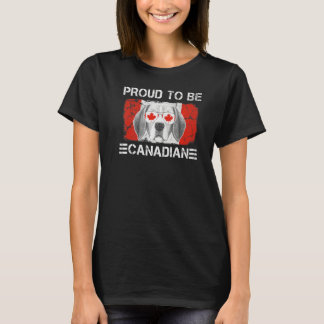 stolt över att vara kanadensisk Flagga Hund älskar T Shirt