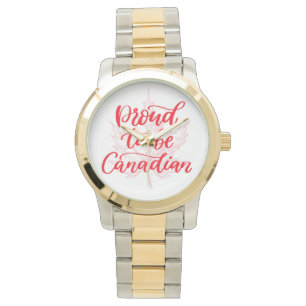 stolt över att vara kanadensisk Maple Löv   Kanada Armbandsur