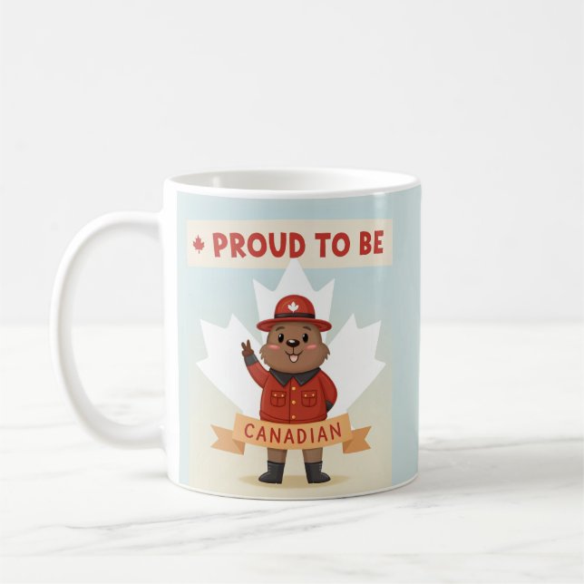 Stolt över att vara kanadensiskt kort kaffemugg (Vänster)