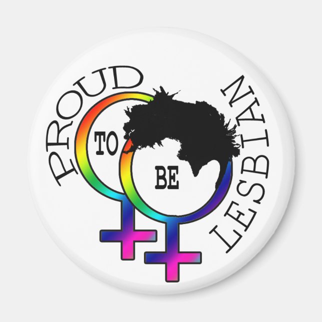 stolt över att vara Lesbisk Magnet (Framsidan)