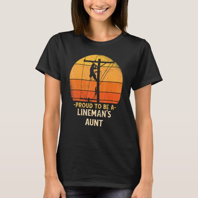 stolt över att vara Lineman Moster Electricia T Shirt (Framsida)