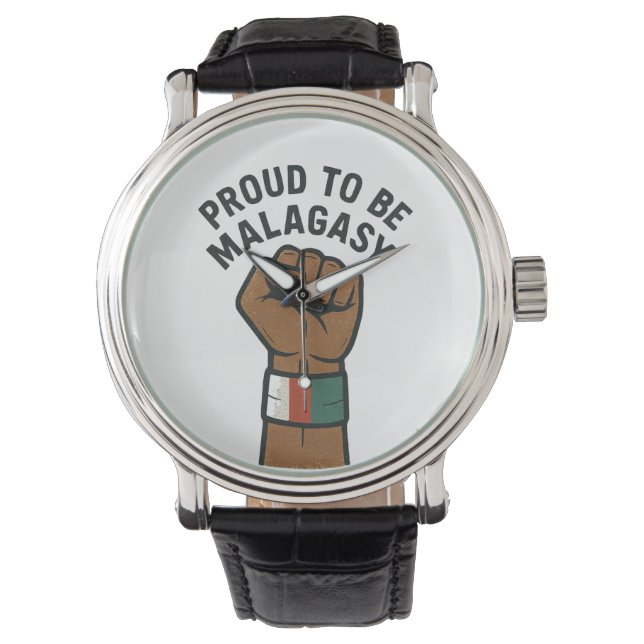 Stolt över att vara malagassisk - Madagaskars kult Armbandsur (Framsida)
