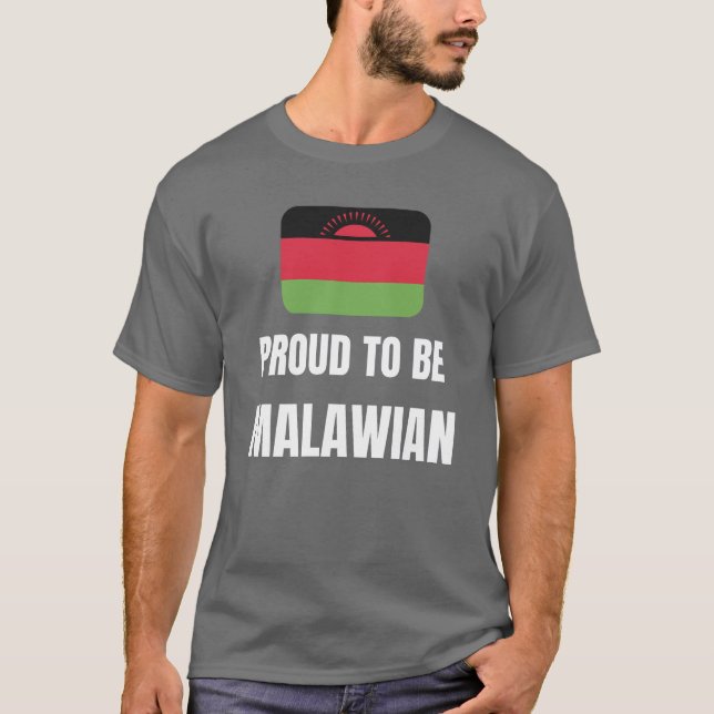 stolt över att vara malawian t shirt (Framsida)