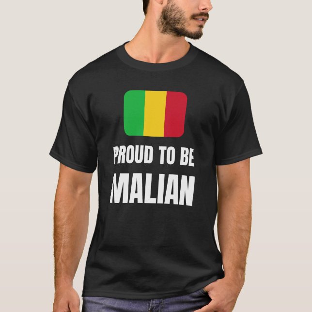 stolt över att vara Malian T Shirt (Framsida)