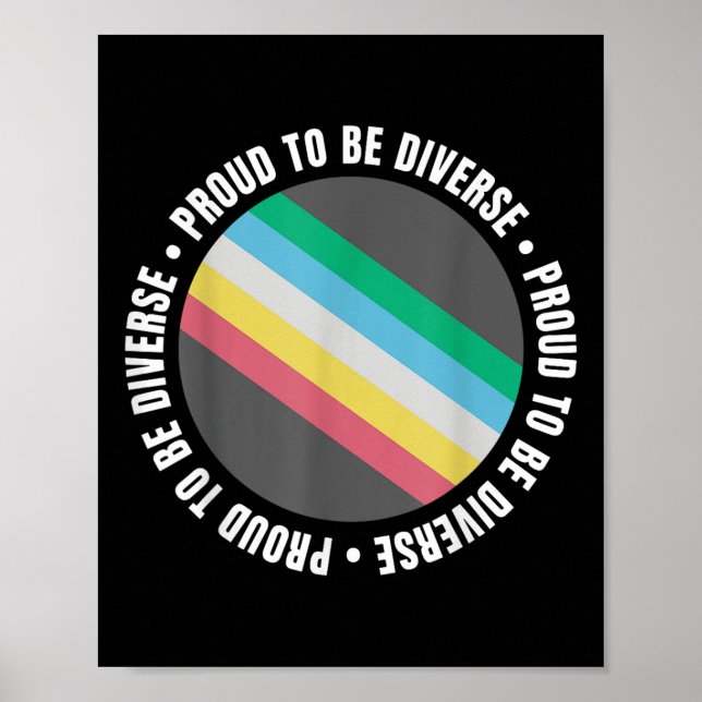 Stolt över att vara mångfaldig Funktionshinder Sto Poster (Framsidan)