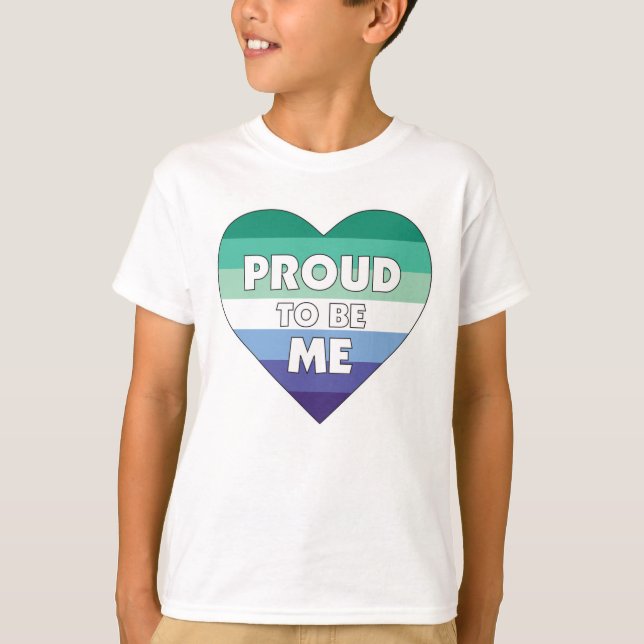 stolt över att vara mig HBT-Pride Manar Heart T Shirt (Framsida)
