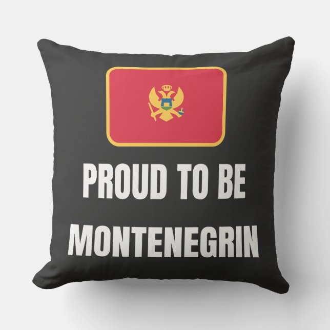 stolt över att vara montenegrin kudde (Framsida)