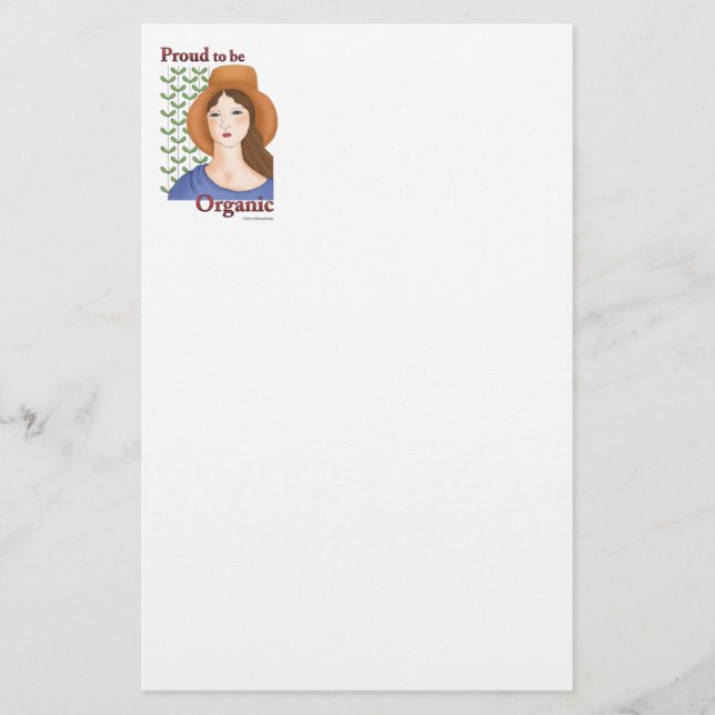 stolt över att vara organisk brevpapper (Framsida)