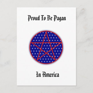 stolt över att vara pagan i USA-vykort Vykort