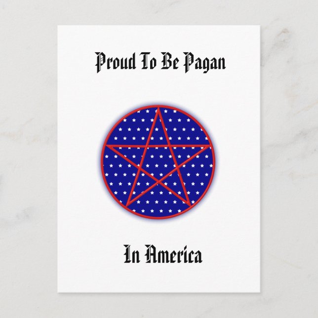 stolt över att vara pagan i USA-vykort Vykort (Framsida)